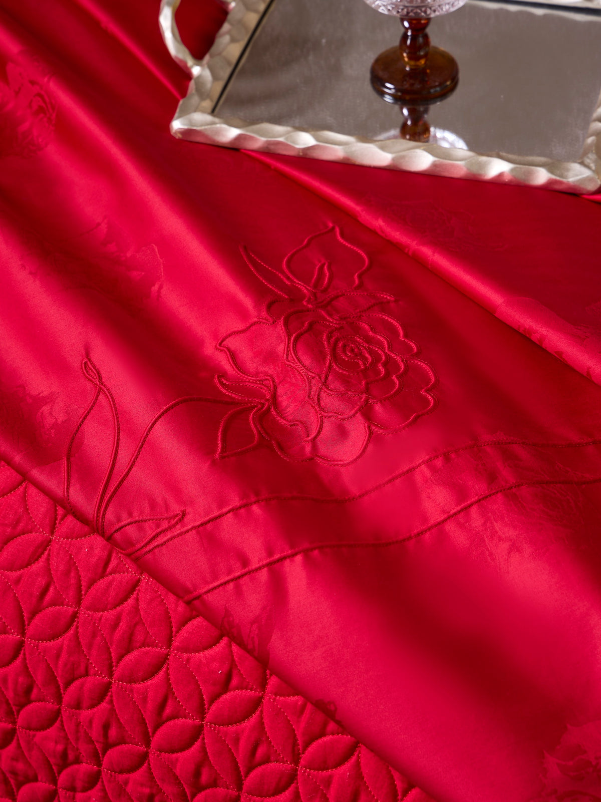 Rose Romance Wedding Bedding — 4-Piece Set