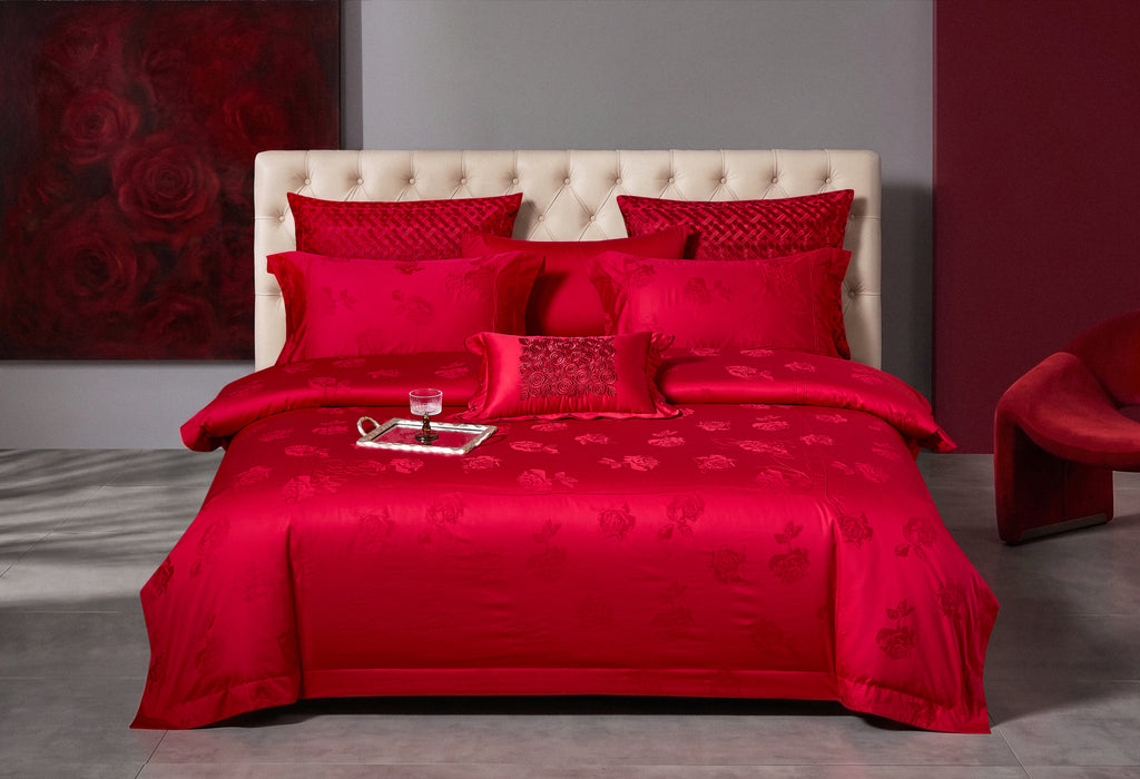 Rose Romance wedding bedding by QiCai Home